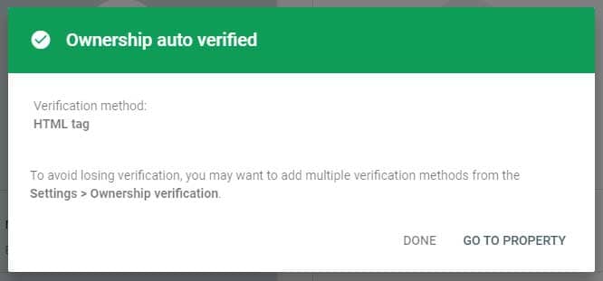 How to setup google search console? html tag verified