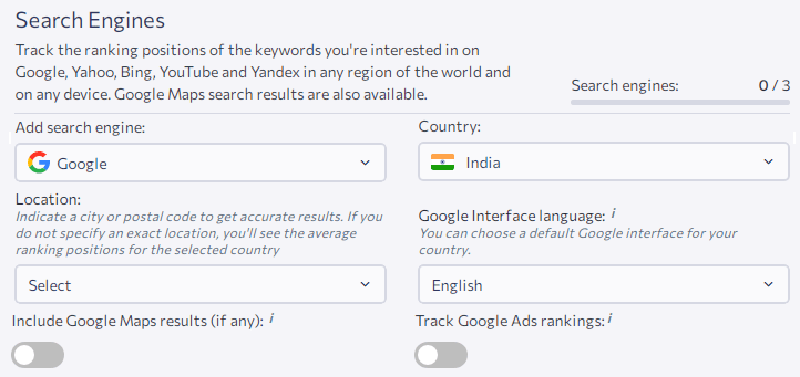SE Ranking Review: 100% Accurate Keyword Rank Tracker selecting search engines in se ranking