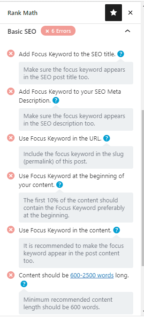 How to Score 100 in Rank Math SEO Plugin Rank Math SEO Plugin Basic Tab